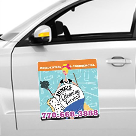 Magnetic vehicle signs for cars and vans