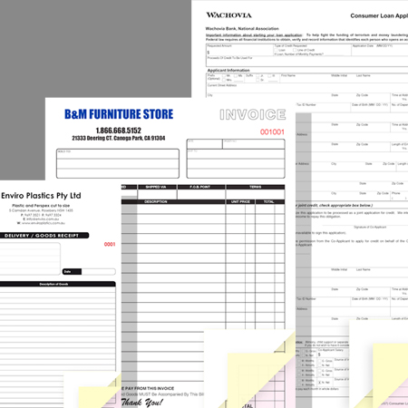 NCR form printing