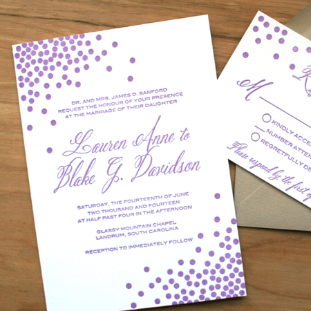 Personalised printed invitations