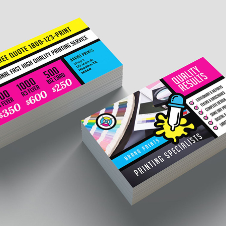 Printed business cards